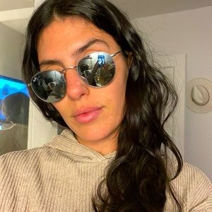 Ray Ban mirrored circular sunglasses